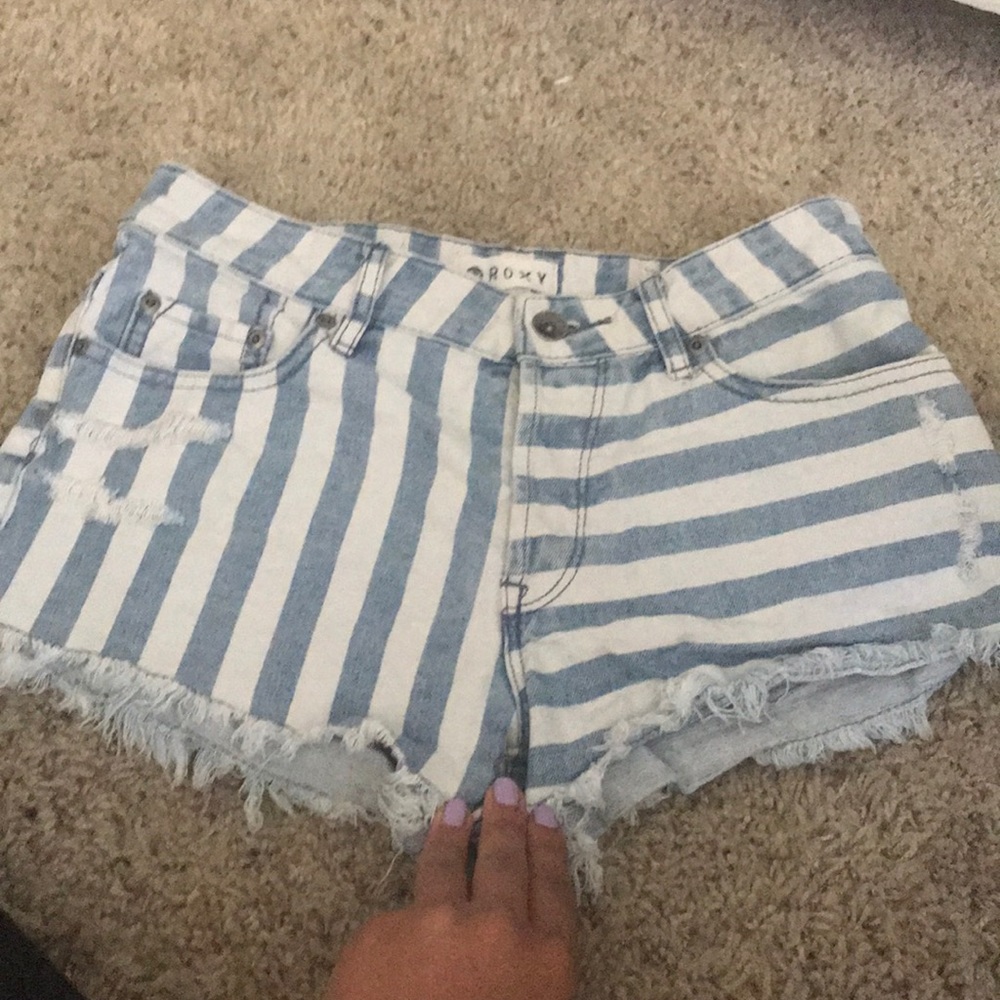Roxy striped denim short